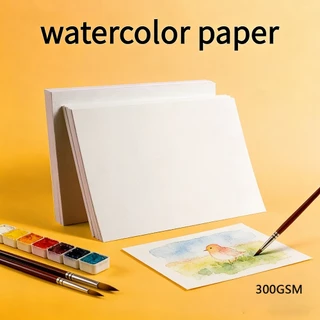 กระดาษสีน้ำเนื้อไม้ 100% สีน้ํา 300 กรัม 32K / 16K / A4 / 8K สําหรับวาดภาพระบายสี 20 ชิ้น