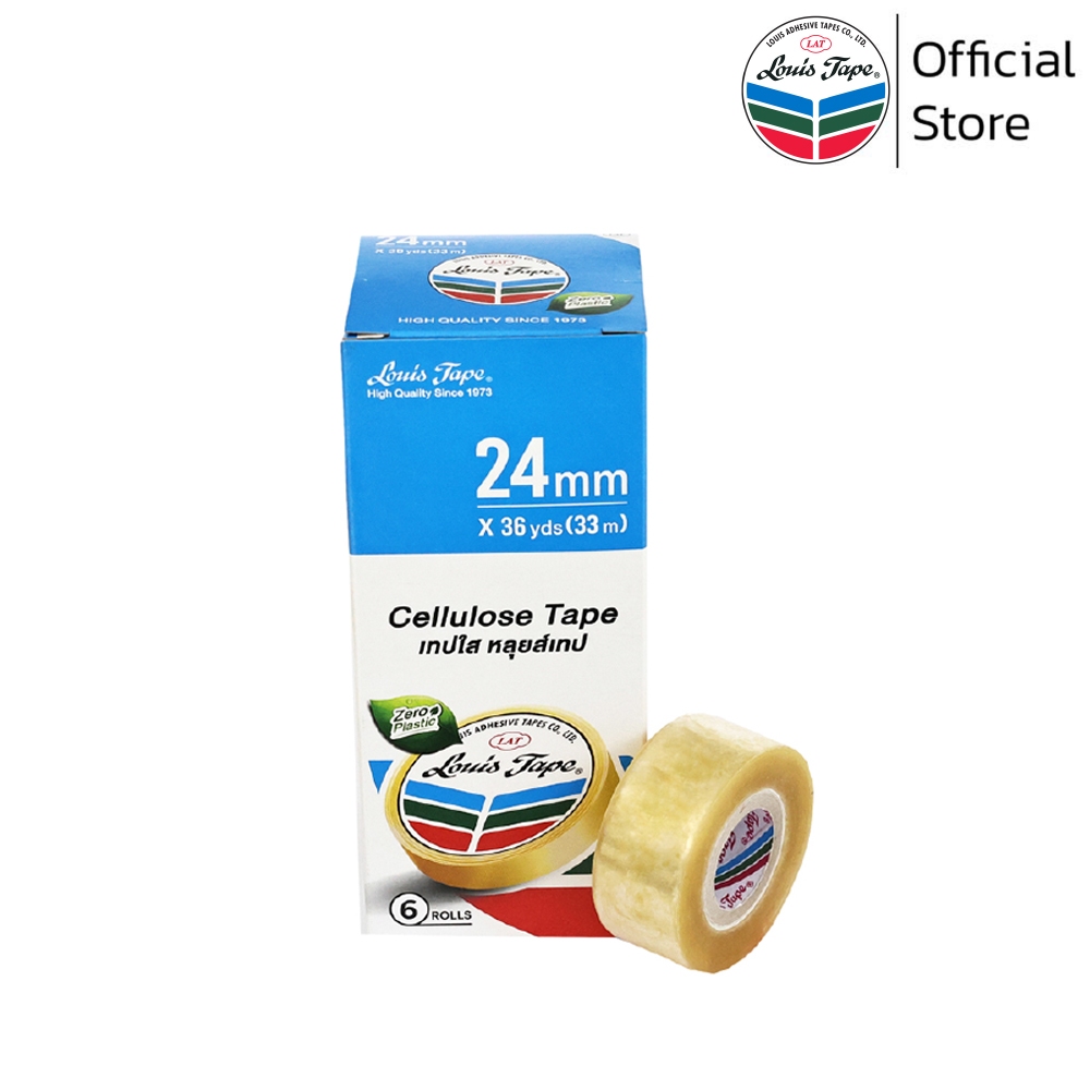 LOUIS TAPE شريط سيلولوز 24 مم × 36 ياردة (6 لفات) — صورة 3