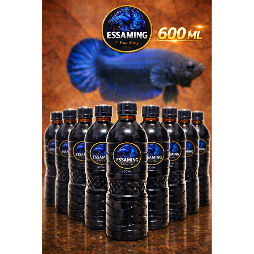 น้ำหมักสมุนไพร 600 ml สำหรับปลากัด สูตรเข้มข้น สีเสียด งวงตาล ใบหูกวาง กด 3 ฟรี 1 อัตโนมัติ