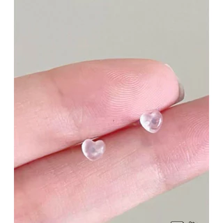 ต่างหูใส 2 คู่ ต่างหูกันรูตัน ต่างหูใสมินิ ต่างหูนักเรียน