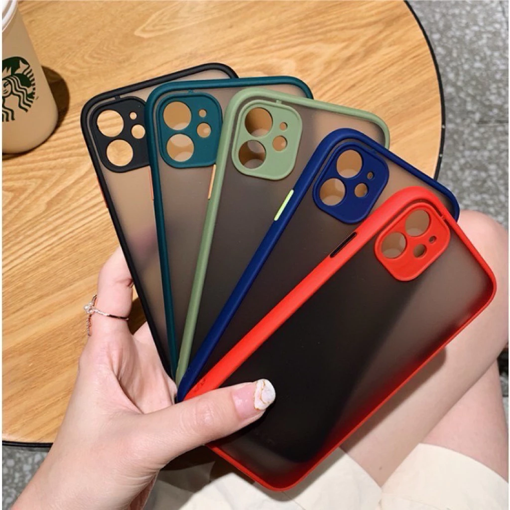 เคส ขอบสีหลังขุ่น กันกล้อง สำหรับรุ่น SAMSUNG - A12 A13(4G) A14 A15 A16 A17