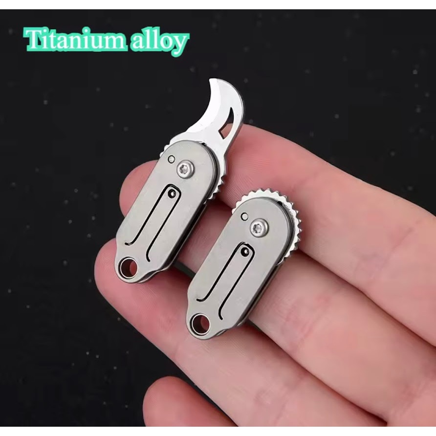 EDC มีดพับขนาดเล็ก MINI TC4 ทำจากไทเทเนียมอัลลอยด์ พกพาสะดวก ใช้เป็นพวงกุญแจ แกะพัสดุ ของขวัญ