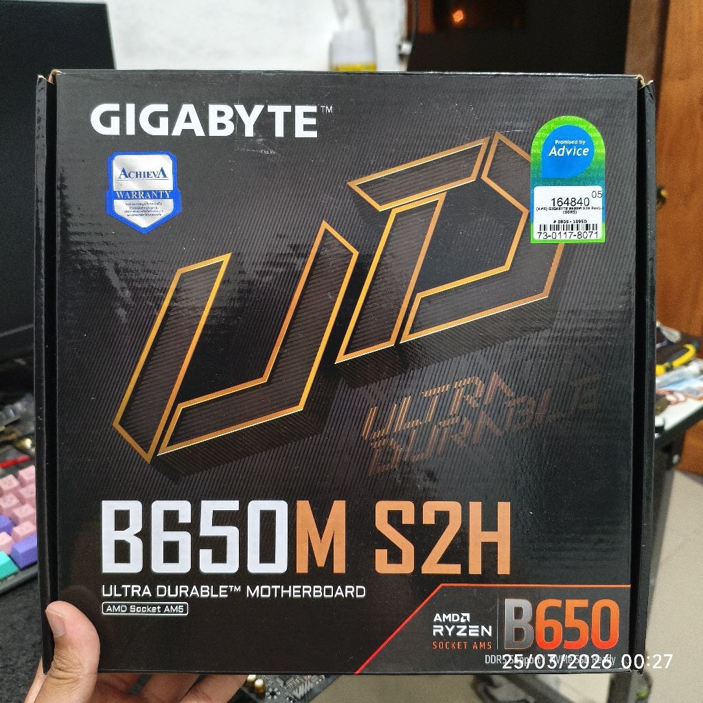 เมนบอร์ดมือสอง(mainborad) gigabyte b650m s2h (am5)