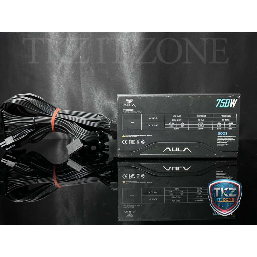 เพาเวอร์ซัพพลาย(power supply) AULA FD2 750W (750w 80+ GOLD)