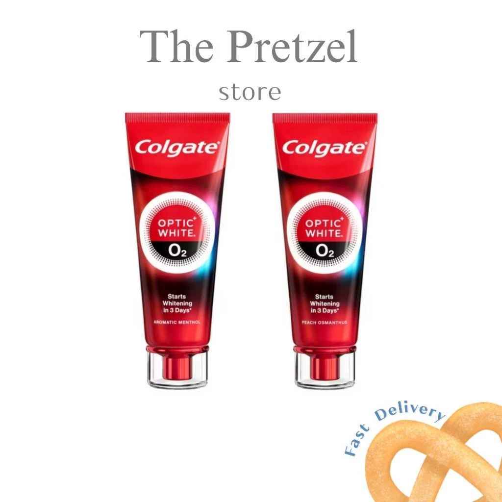 Colgate O2 optic white Peach 85g. คอลเกต โอทู เมนทอล โอทู พีช ยาสีฟันคอลเกต 85.
