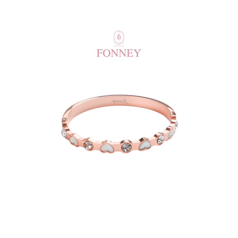 CLB-00 Fonney กำไลข้อมือPink&Gold สแตนเลสแท้ไม่ลอกไม่ดำ