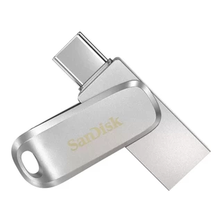 512 GB FLASH DRIVE (แฟลชไดร์ฟ) SANDISK ULTRA DUAL DRIVE LUXE USB TYPE-C - USB 3.2 GEN 1 USB-A & USB-C SILVER SDDDC4-512G