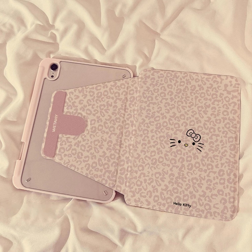 🔥จัดส่งภายใน24ชั่วโมง🔥เคสiPadหมุน 360° Hello kitty Gen12 Air8 13 Pro12.9 Air7 11 Mini7 เคสไอแพด Gen9