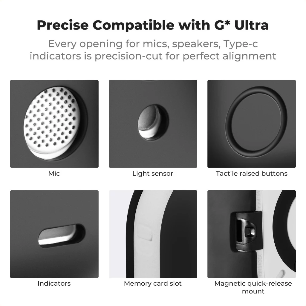 K&F CONCEPT เคสซิลิโคนนุ่ม กันกระแทก กันรอย สวมใส่สบาย สำหรับ Insta360 Go Ultra อุปกรณ์เสริมกล้อง thumbnail 5