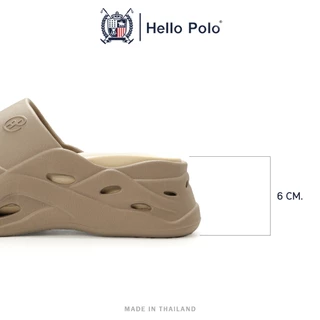 Hello Polo รองเท้าแตะผู้หญิง รองเท้าแฟชั่นผู้หญิง พื้นถอดล้างได้ พื้นหนา ทนต่อการสึกหรอ เบาสบาย วัสดุ EVA รุ่น HP8066