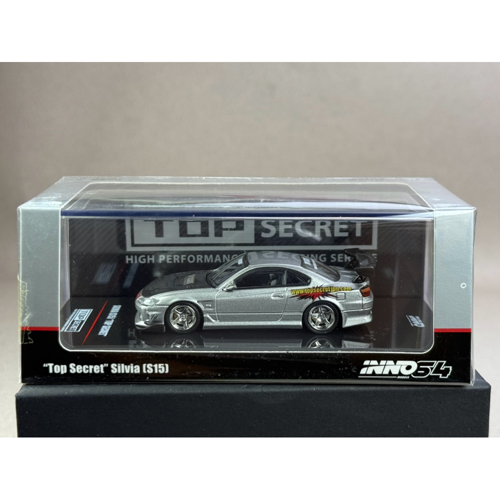 ▫️Nissan Silvia Top Secret S15 Silver Scale 1:64 ยี่ห้อ Inno 64