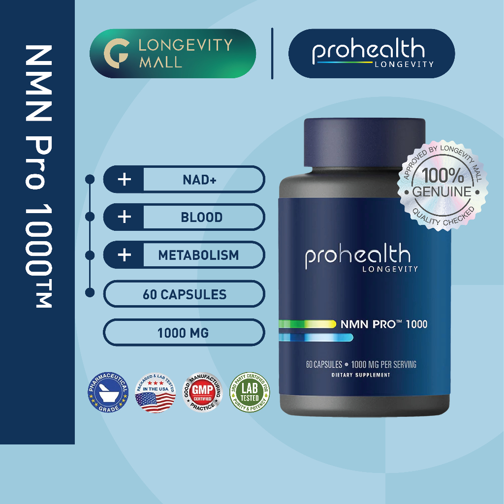 ProHealth NMN Pro 1000™ - Uthever® NMN, 1000 mg per serving, 60 capsules