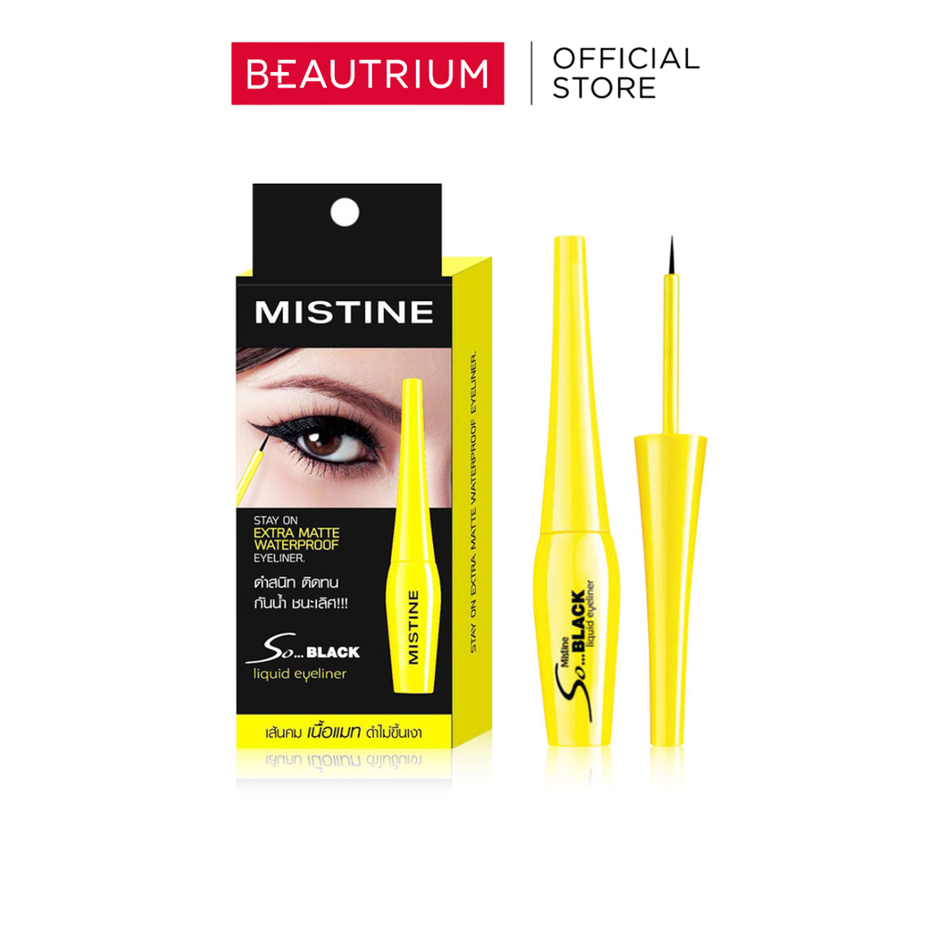 MISTINE So Black Matte Liquid Eyeliner 4.5g  อายไลเนอร์