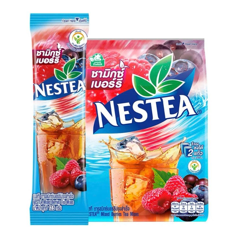 Nestea เนสที ชามิกซ์เบอร์รี่ ปรุงสำเร็จ ชนิดผง 12.5g x18ซอง ชาซอง ชา