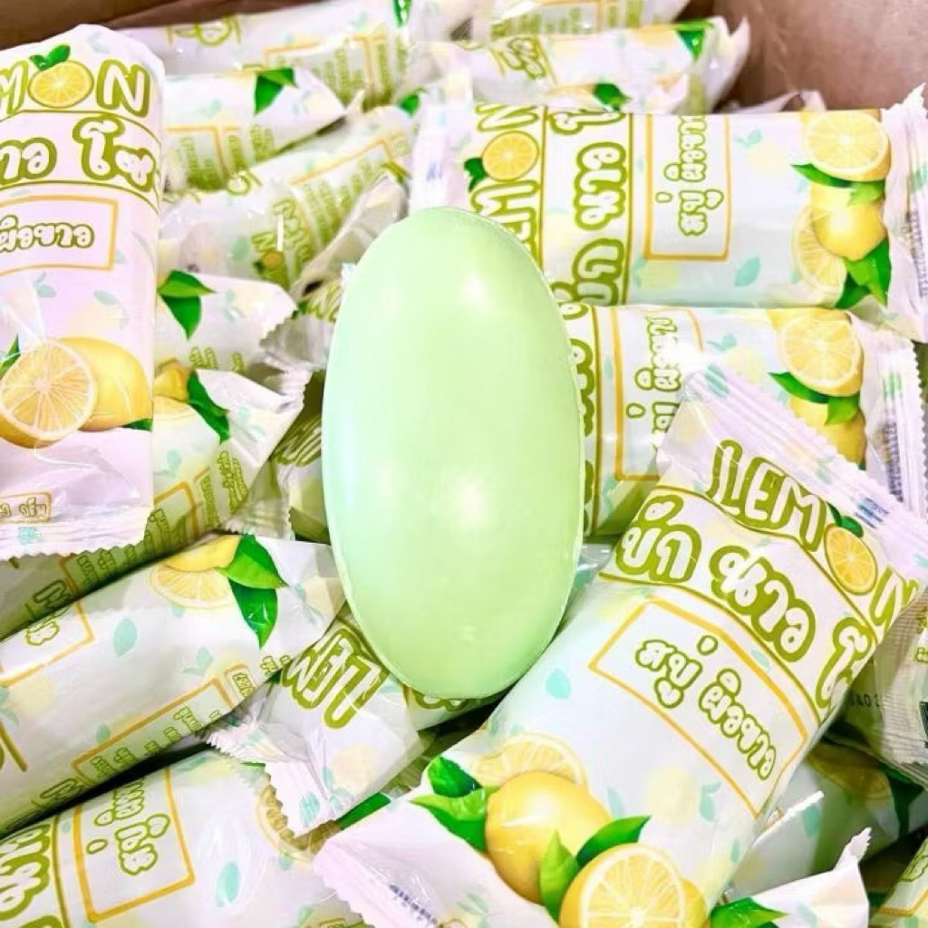 ( SET 10 ก้อน) โฉมใหม่ ก้อนวงรี Bug Now Lemon Soap 100g สบู่บักนาว โซป สบู่มะนาว