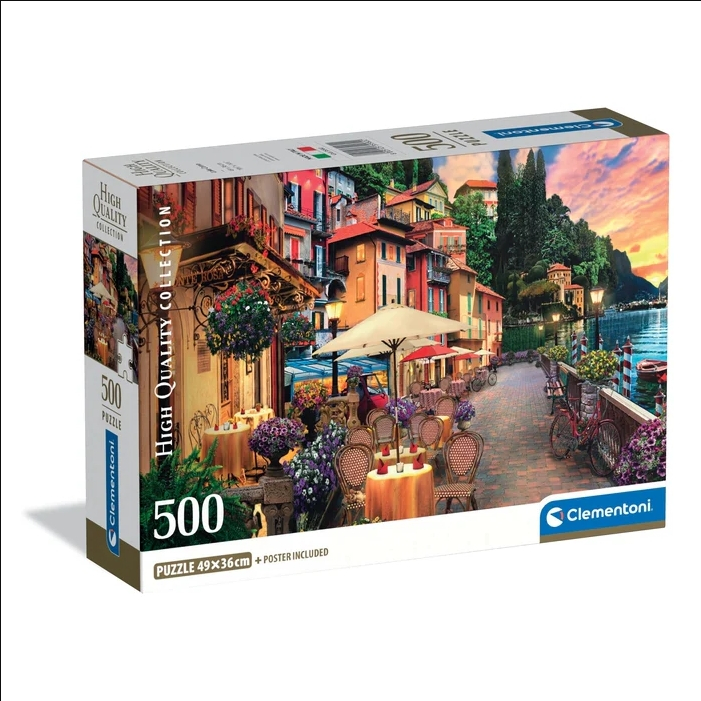 Clementoni - Lake Como by David Maclean ขนาด 500 ชิ้น   Made in Italy มีสินค้าที่ไทย พร้อมส่งได้ทันท