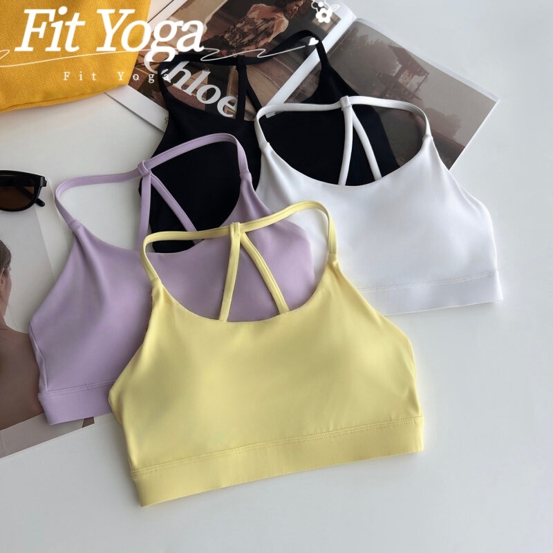 FitYoga มาใหม่กีฬาโยคะกันกระแทกป้องกันการหย่อนคล้อยเสื้อกั๊กโยคะแห้งเร็วพิลาทิสโดปามีนเสื้อผ้าออกกำลังกาย