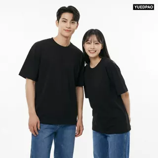 Yuedpao Oversized Timeless 2025+2026 ผ้าหนายับยากรีดง่าย เสื้อยืดทรงหลวม เสื้อยืดเปล่า โอเวอร์ไซส์ Set Dark Tone