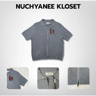 (T887)เสื้อไหมพรมคอปกสีพื้นผ้าร่องน่ารักมาก