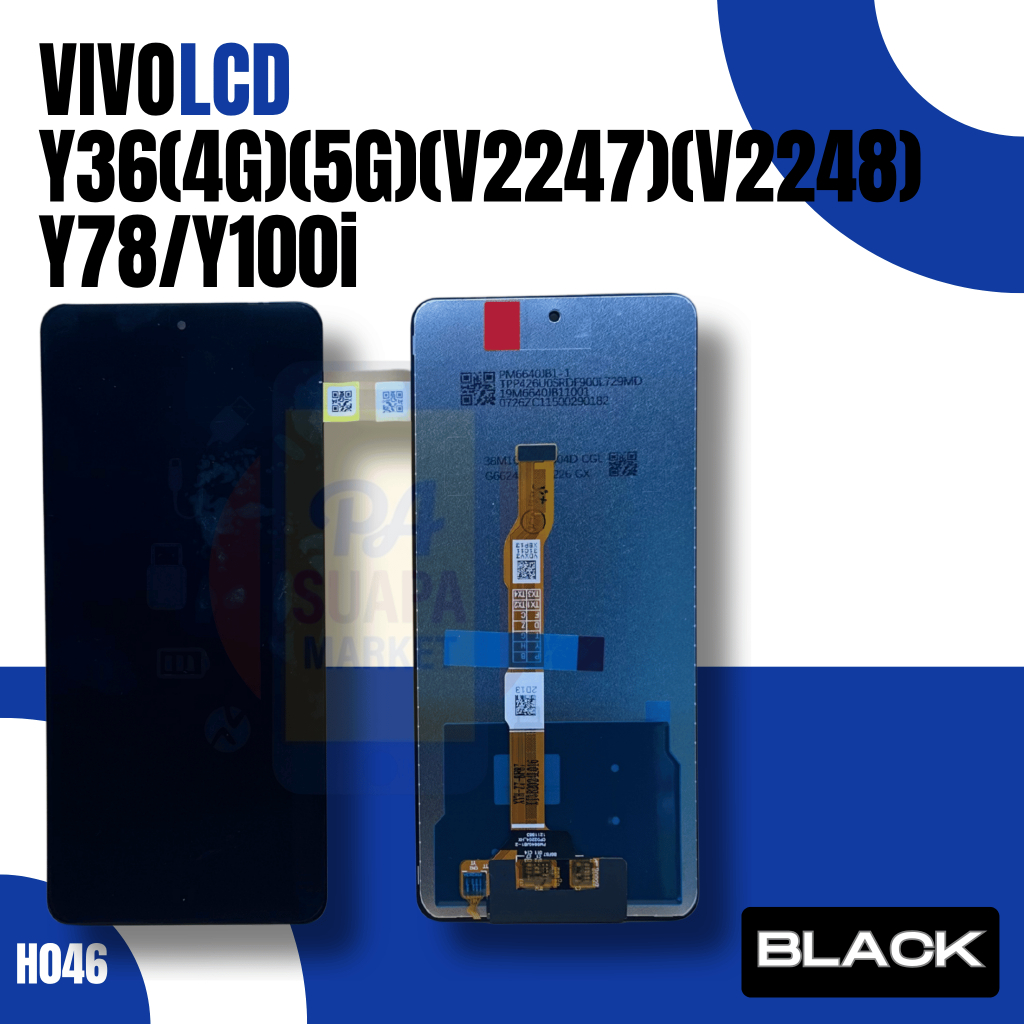 LCD Screen for VIVO Y36(4G)(5G)(V2247)(V2248)/Y78/Y100i (BLACK)