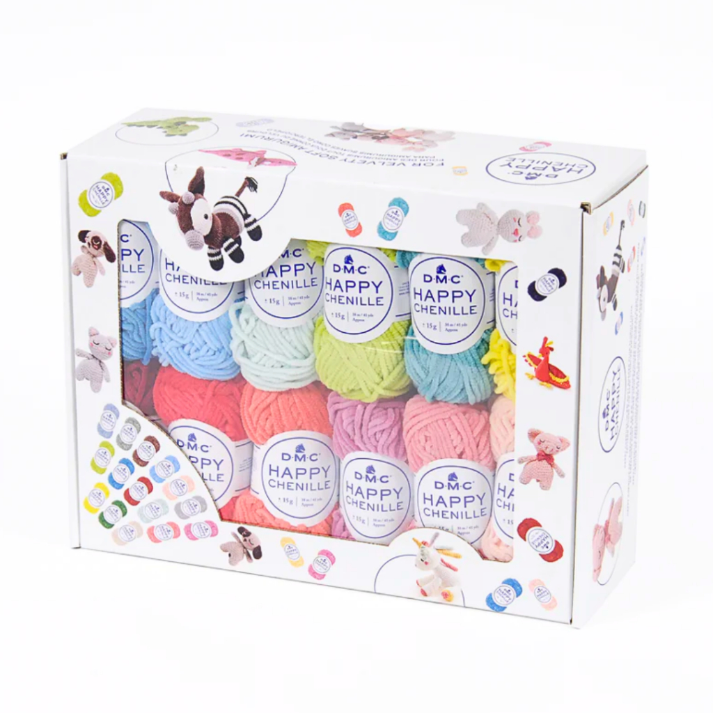 DMC Happy Chenille ชุด kit ถักตุ๊กตานุ่มนิ่ม Amigurumi ไหมมินิ 25 ม้วน ราคา ถูกที่สุด ดีลบีเคเค แกลเลอรีภาพที่ 3