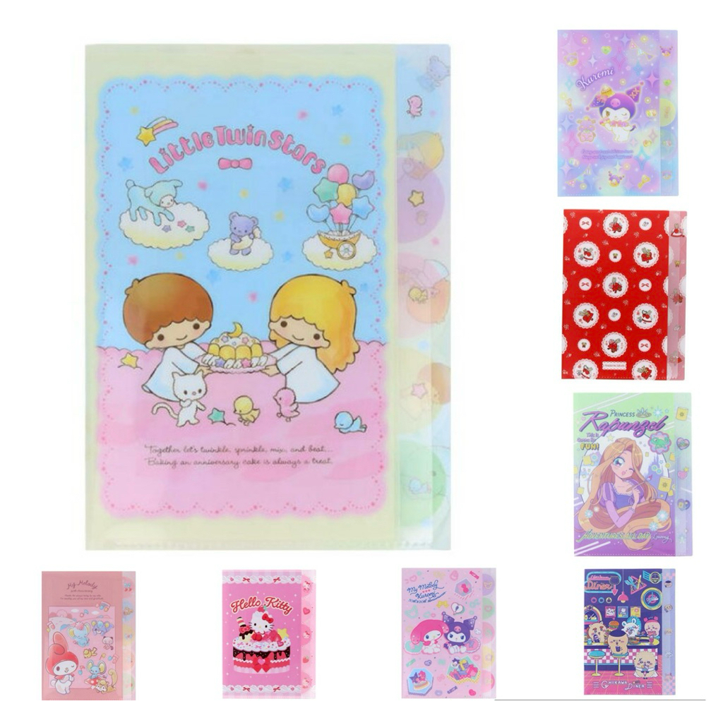 แฟ้ม5ช่อง แฟ้มsanrio แฟ้มA4 จากญี่ปุ่น🇯🇵