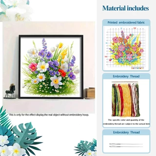 (พร้อมส่ง) ชุดปักครอสติชเส้นด้าย 11CT Cross stitch (ปัก3เส้น) ครอสติชผ้าพิมพ์ลาย งานฝีมือ DIY งานเย็บปักถักร้อย Monalisa