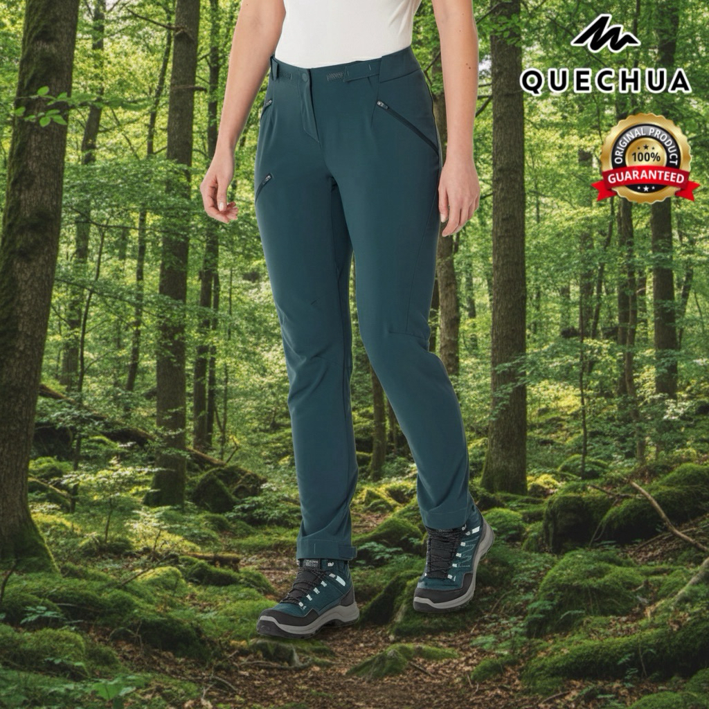 กางเกงเดินป่าขายาวสำหรับผู้หญิง รุ่น MH500 (สีเขียว) QUECHUA