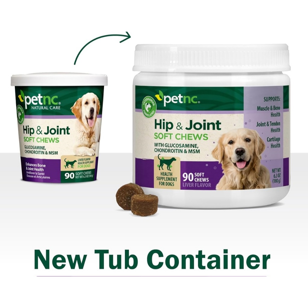 Petnc Hip & Joint ( SoftChews-เม็ดขนม) บำรุงข้อสุนัข สะโพก ข้อต่อ กันข้อเสื่อม
