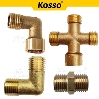 Kosso ข้อต่อทองเหลือง 3ทาง/4ทาง ขนาด (2หุน) สำหรับเครื่องพ่นยา ต่อสายพ่นยา (1ชิ้น)