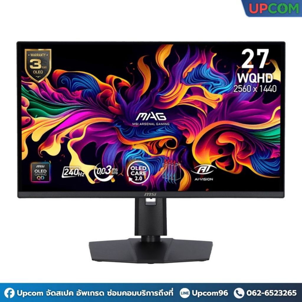 [ของใหม่] MSI MAG 272QP QD-OLED X24 - 26.5 Inch QD-OLED 2K 240Hz Adaptive Sync USB-C