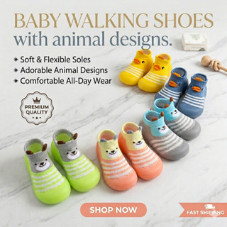 รองเท้าเด็กหัดเดินสรรพสัตว์ รองเท้าเด็กเล็ก ผ้าตาข่ายระบายอา…