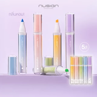 (Nusign) ชุดปากกาเน้นข้อความ รุ่น NS718 ไฮไลท์เน้นข้อความ มีกลิ่น สีสันสดใส (จำหน่าย 1 ชุด/5 สี)
