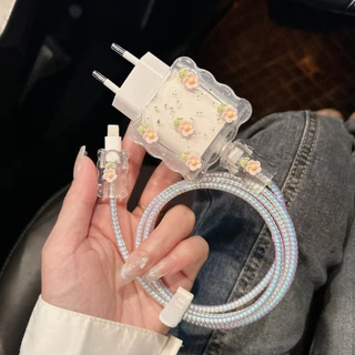 พร้อมส่งจากไทย ชุดพันสาย เคสหัวชาร์จ ลายการ์ตูน ตัวถนอมสาย USB C 20W 18W 5W 35W