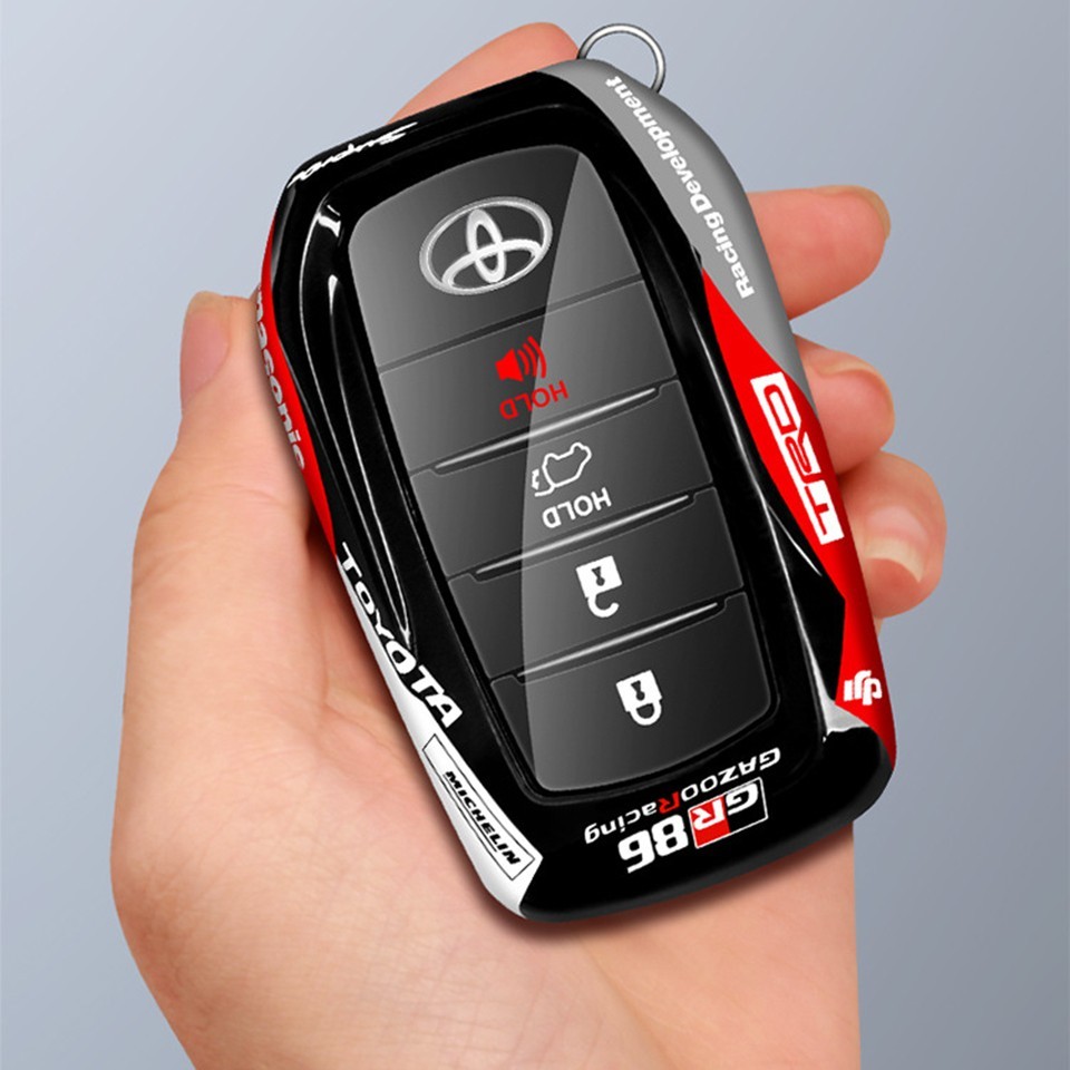 เคสรีโมทรถ Fortuner Revo GR Sport  ด้านหน้าปุ่มกดปกป้องกันรอยด้วยวัสดุใส TPU เคสพลาสติกแข็ง ABS  Toy