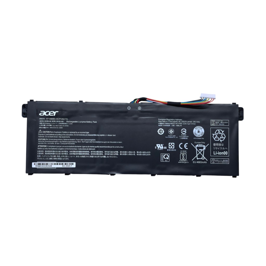 🔋 แบตเตอรี่ Acer AP19B8M Swift 3 SF314-59 SF514-55 TravelMate P4 TMP414-51 TMP416-51 P614-52 AP714-51GT Battery NB เทียบ