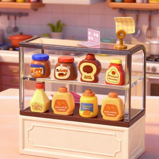 j226/3ขวดซอสของจิ๋วจำลองแพ็คละ 7 ชิ้น