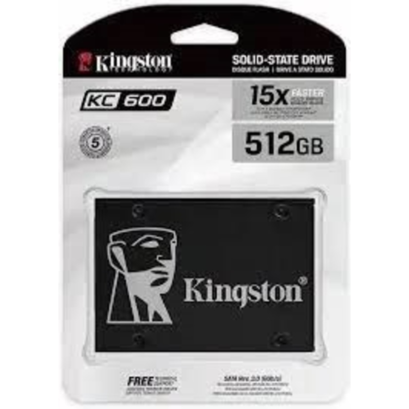 Kingston 512GB KC600 2.5" SATA SSD SATA Rev 3.0 550R / 520W MB/s (SKC600/512G)
