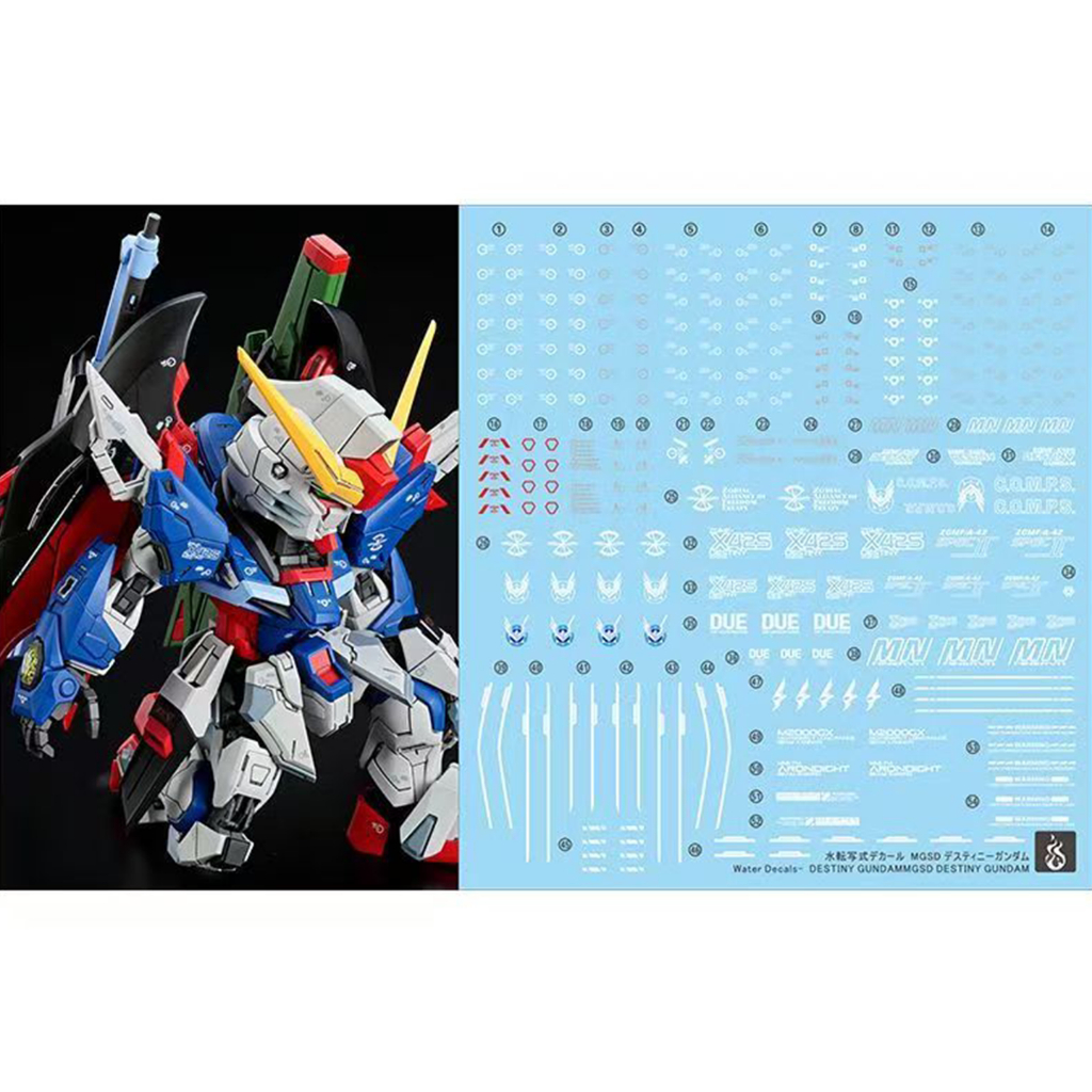 MGSD Destiny Gundam Ghost Water Decals