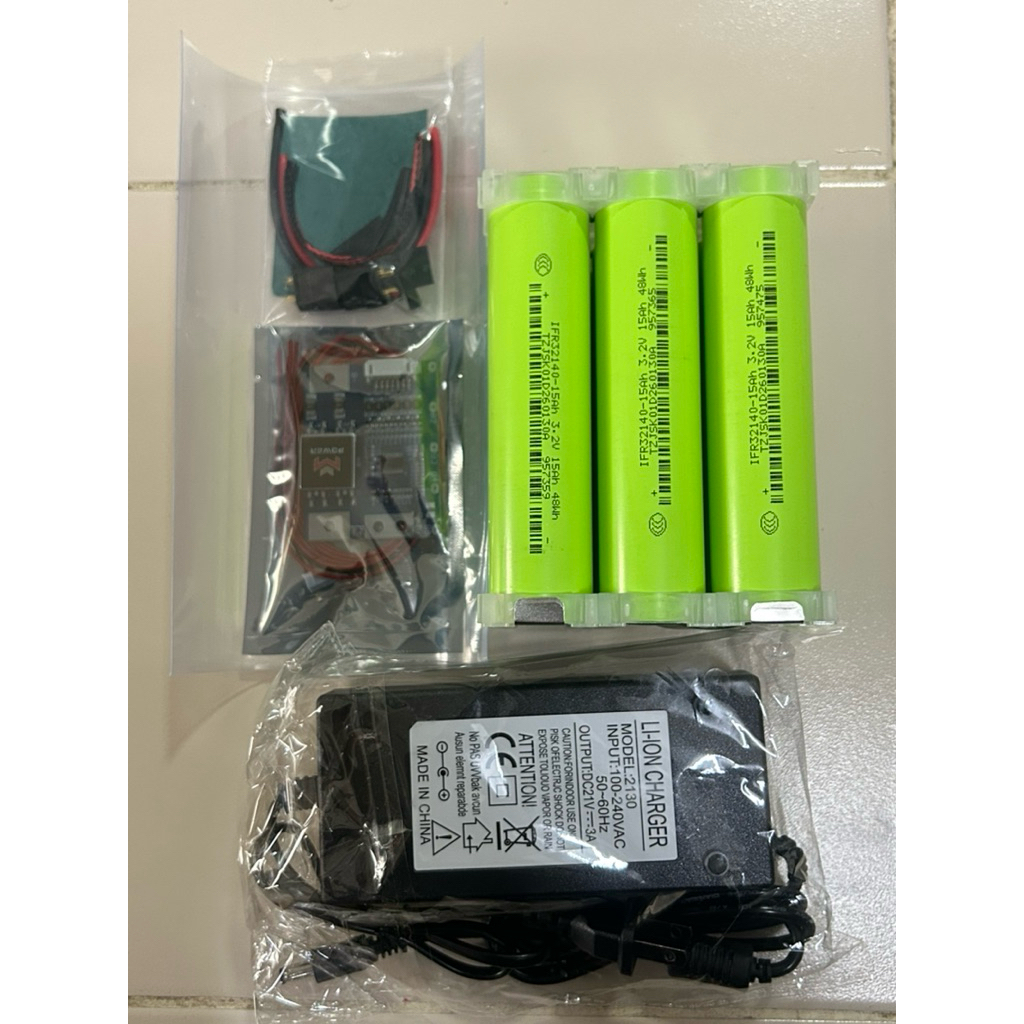 ชุดคิดแบตเตอร์รี้พร้อมใช้าน6S    แบตเตอรี่ LiFePO4 32140 15Ah ปลอดภัย ไม่ติดไฟ