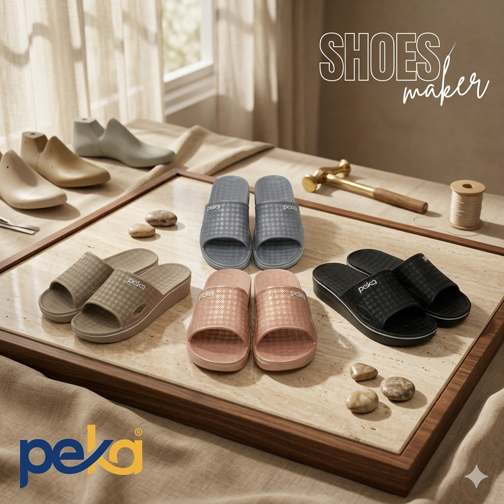 รองเท้าแตะ พีก้า Peka PK549 สีเบจ สีเทา สีดำ สีโอรส  (36-40)