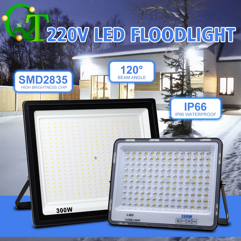 โคมไฟฟลัดไลท์ ไฟสว่าง สปอร์ตไลท์ LED 220V 50W/100W/150W/200W หลอดไฟ led ไฟสปอร์ตไลท์ ไฟถนน กันน้ำ แสงสีขาว