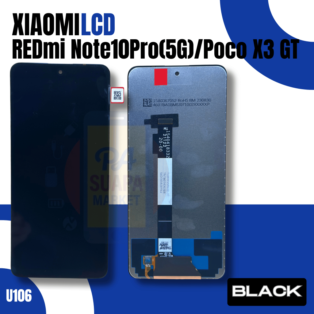 LCD Screen for Xiaomi REDmi Note10Pro(5G)/Poco X3 GT (BLACK)