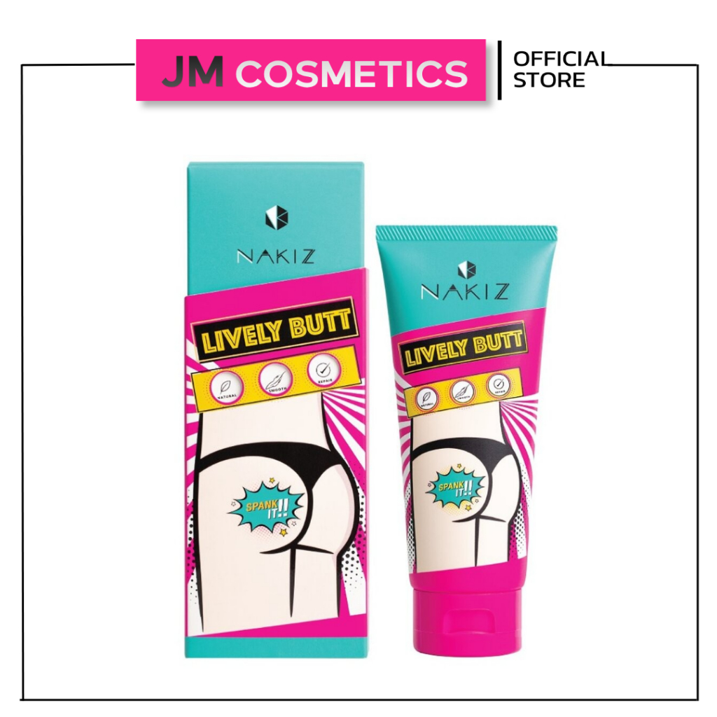 NAKIZ LIVELY BUTT CREAM นาคิส ครีมทาก้น บำรุงบั้นท้าย ลดรอยดำ รอยสิว 100 g.