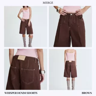 Merge Official - Whisper Denim Shorts (พร้อมส่ง)