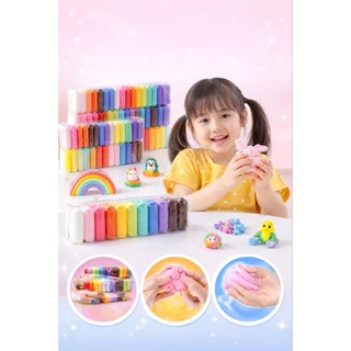 ดินเบาเด็ก 12/24/36 สี ดินปั้นเบา Air Dry Clay นุ่ม ไม่ติดมือ แห้งเอง ของเล่นเสริมพัฒนาการเด็ก
