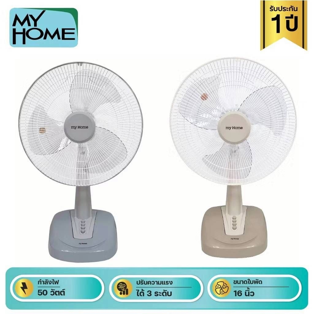 พัดลมmyhome ขนาด12-16นิ้ว(คละสี)
