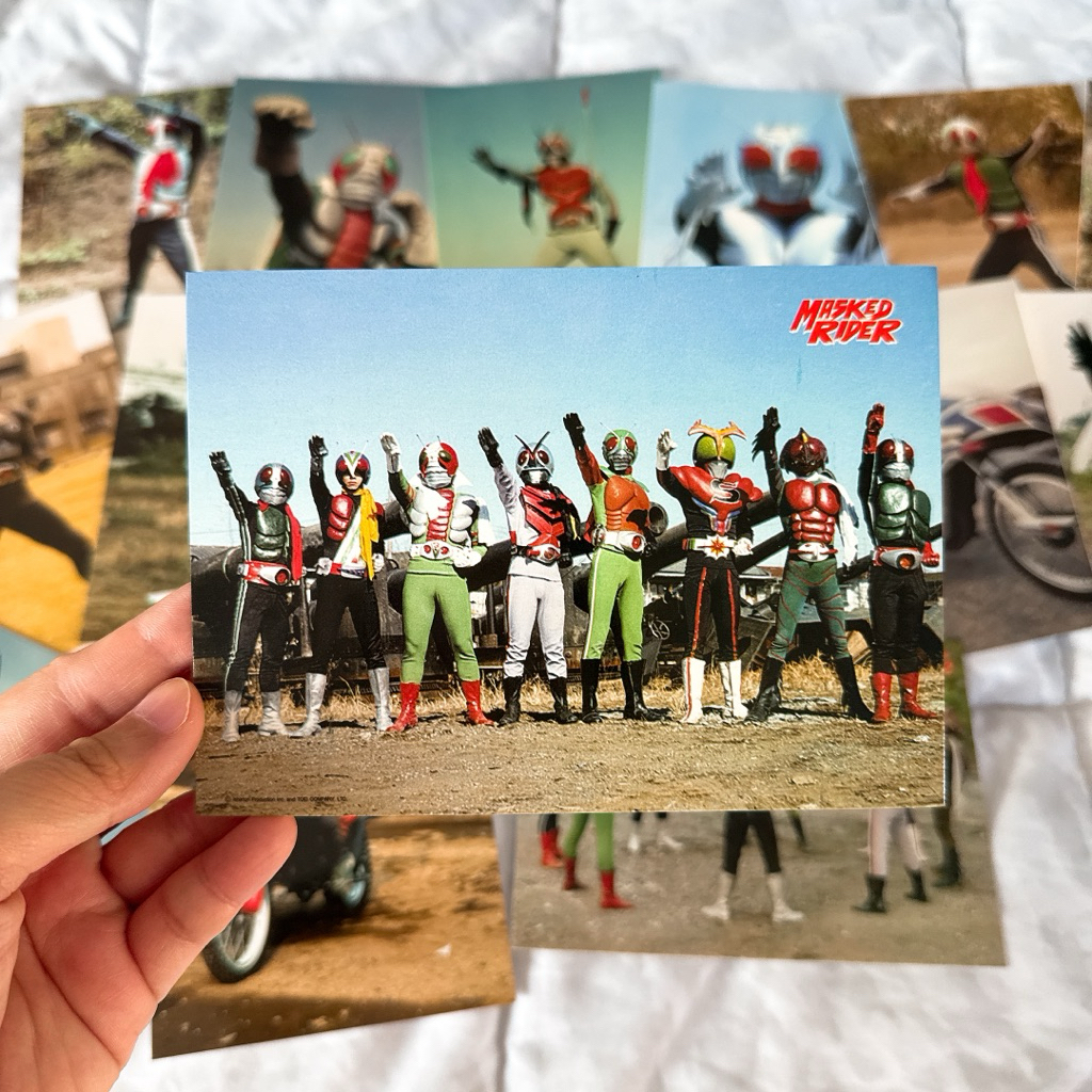 โปสการ์ด Masked Rider ไอ้มดแดง 16 ใบ โปสการ์ดฮีโร่ ญี่ปุ่น มาสก์ไรเดอร์ ของเก่าสะสม การ์ตูนดังในอดีต