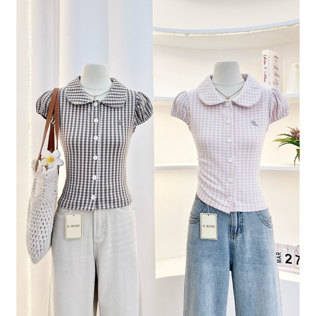 G-rose รวมเสื้อโปโลแขนสั้น กระดุมหน้า ผ้าพรีเมียม