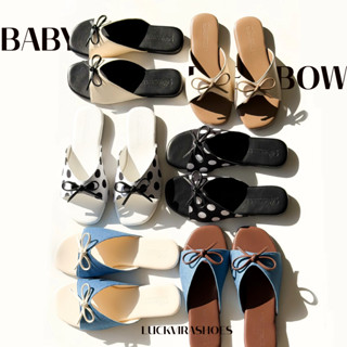 LUCVIRA SHOES รองเท้าแตะรุ่น Baby bow lดีไซน์แบบสวมตกแต่งด้ว…